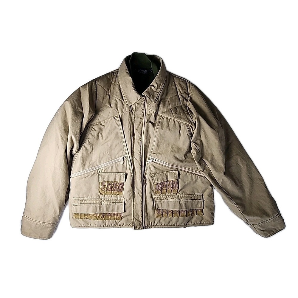VTG‎ Columbia Sportswear Men's Large Lined Hunting 2-in-1 Jacket Game Pouch EUC!